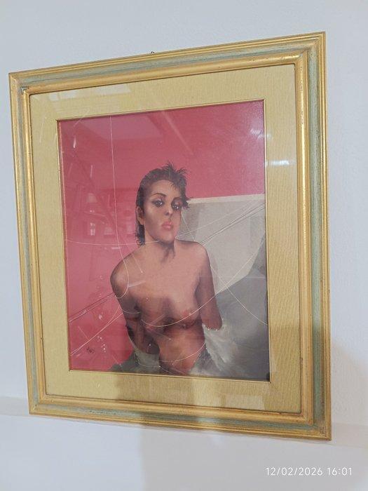 Marcello Piras (XX) - La Modella, Antiek en Kunst, Kunst | Schilderijen | Modern