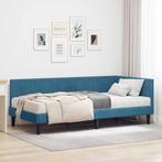 vidaXL Hoekbedframe met Matras met matras 2 pcs Blauw, Huis en Inrichting, Slaapkamer | Bedden, Verzenden, Nieuw
