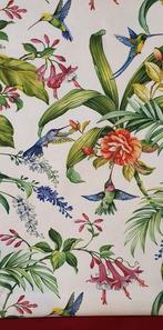 Tissu exclusif pour nappe à motifs floraux et colibris -, Antiquités & Art