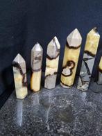 10 pointes de cristal de Septaria. 12,5 - 8,1 cm - Point de