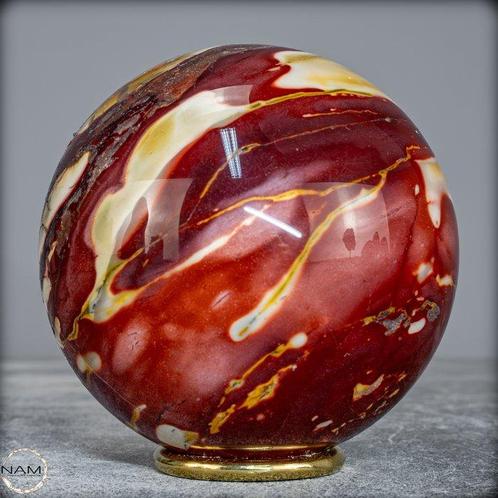 Zeldzaam Natuurlijk Topkwaliteit Mookaïet Bol- 1059.77 g, Verzamelen, Mineralen en Fossielen