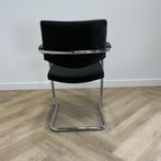 stapelbare vergaderstoel, donkerbruin - chroom, Gebruikt, Metaal, Eén