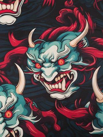 FREE SHIPPING !!!!! - TEXSTIL ART - La danse des Oni - Tissu