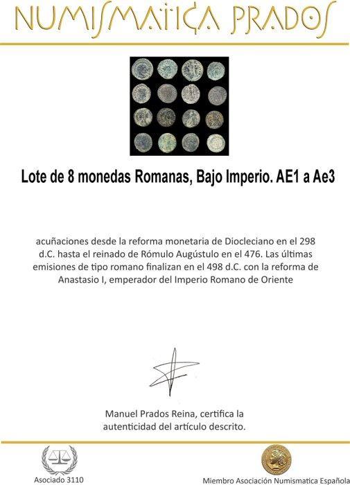Romeinse Rijk Lote 8 monedas Æ acuñadas entre los siglos III, Postzegels en Munten, Munten | Europa | Niet-Euromunten