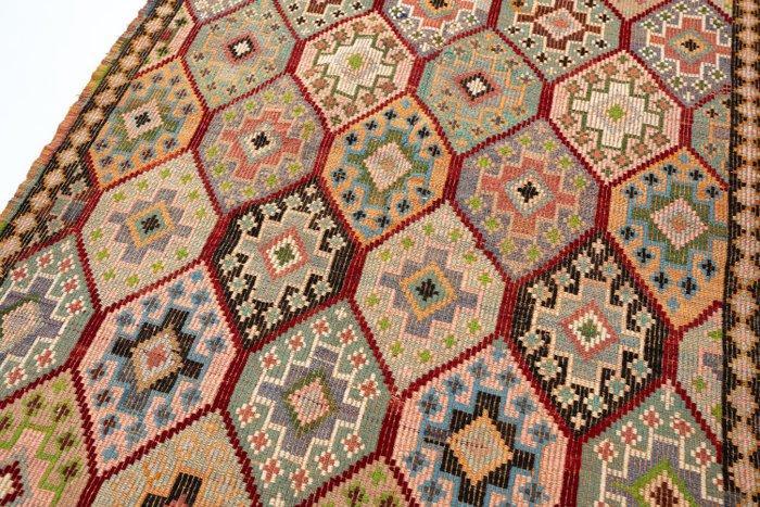 Usak - Kelim - 331 cm - 169 cm - Mozaïekpatroon wollen kilim, Huis en Inrichting, Stoffering | Tapijten en Vloerkleden