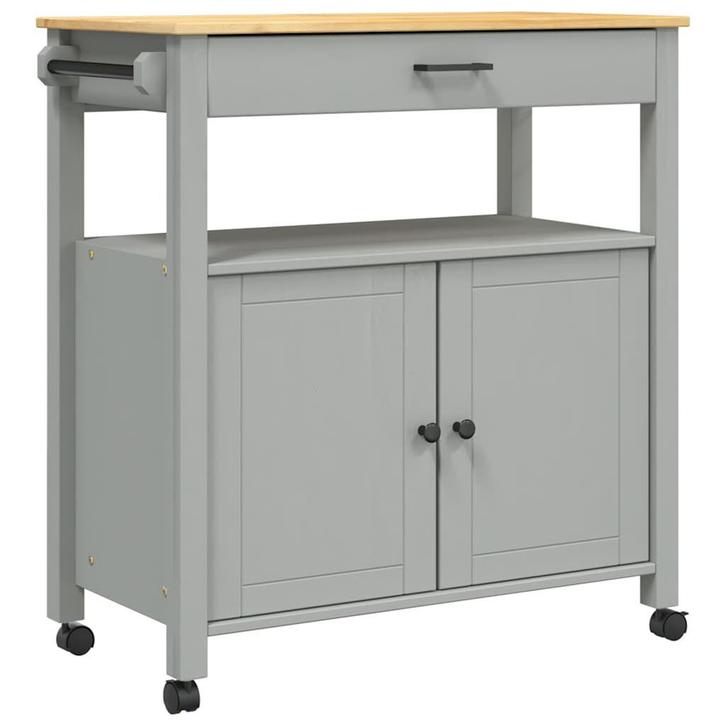 Keukentrolley MONZA Grenenhout Retour Deal 64% Korting!, Huis en Inrichting, Kasten | Dressoirs, 50 tot 100 cm, 25 tot 50 cm, Met lade(s)