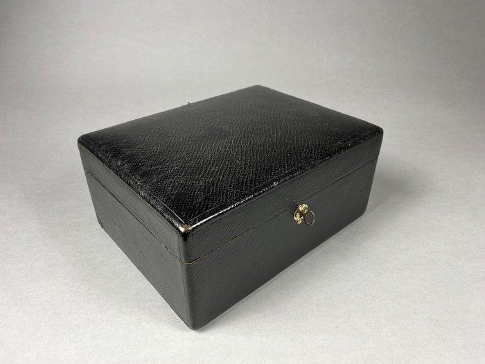 Sieradendoos - Hout, Leder, Verzilverd, Antiek en Kunst, Antiek | Overige Antiek