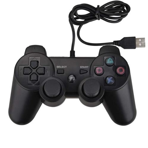 PS3 Controller Wired Zwart (Third Party) (PS3 Accessoires), Games en Spelcomputers, Spelcomputers | Sony PlayStation 3, Zo goed als nieuw