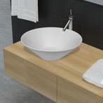 vidaXL Lavabo de salle de bain en porcelaine Blanc, Neuf, Verzenden