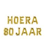 Gouden Ballonnen Set 80 Jaar Hoera 1,9m, Verzenden, Nieuw