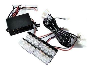 WIT 4 X 3 LED Flash zwaailicht 12V - zwaailicht, Autos : Pièces & Accessoires, Verzenden