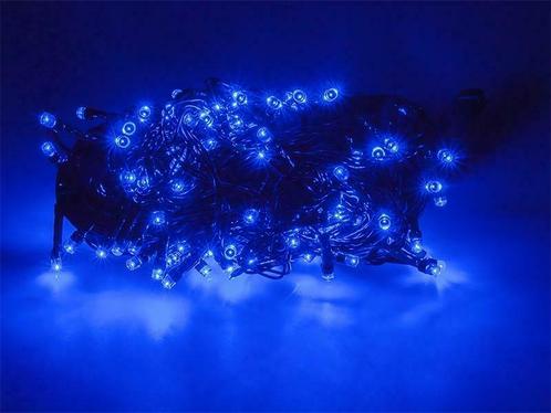 Kerstverlichting Blauw 8 Meter 100 LEDs - 8 Standen, Diversen, Kerst, Verzenden
