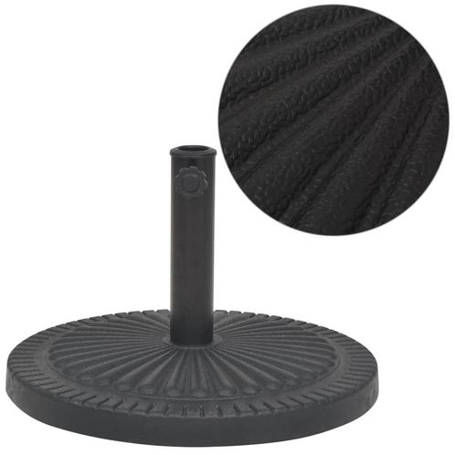 vidaXL Parasolvoet rond 29 kg hars zwart, Tuin en Terras, Parasols, Nieuw, Verzenden