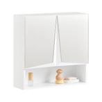 2dekans | SoBuy Badkamer wandkast - Spiegelkast - Max. 15KG, Huis en Inrichting, Ophalen of Verzenden, Nieuw