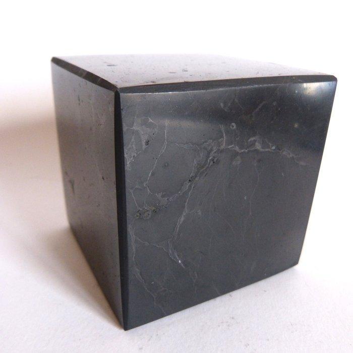 Exclusieve kubus van shungit - 7 x 7 x 7 cm- 802 g, Collections, Minéraux & Fossiles