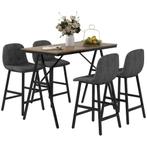 TRUUSK Bartafel met Barkruk Set - 5-delige Eetgroep - Bistro, Huis en Inrichting, Tafels | Eettafels, Verzenden, Nieuw
