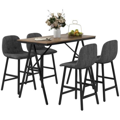TRUUSK Bartafel met Barkruk Set - 5-delige Eetgroep - Bistro, Huis en Inrichting, Tafels | Eettafels, Verzenden