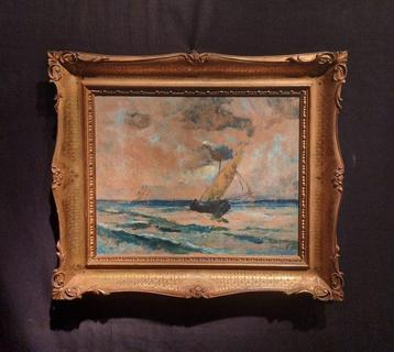 Pier Antonio Gariazzo (1879-1963) - Barca nella tempesta, Antiquités & Art