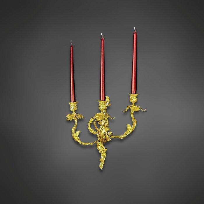 Kaars wandlamp (2) - Verguld brons, Antiek en Kunst, Antiek | Overige Antiek