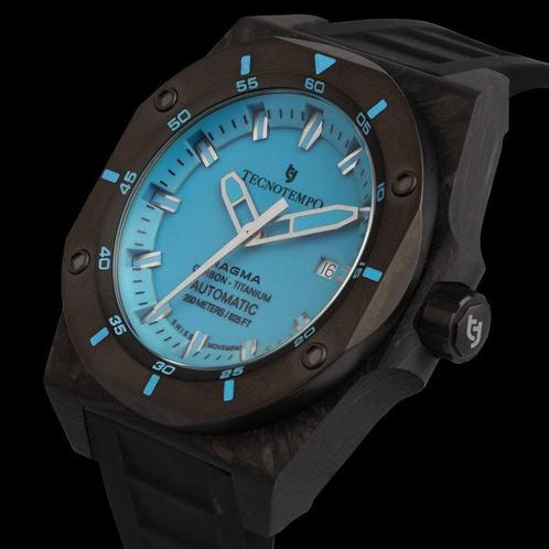 Tecnotempo - MAGMA - Forged Carbon & Titanium 250M -, Handtassen en Accessoires, Horloges | Heren