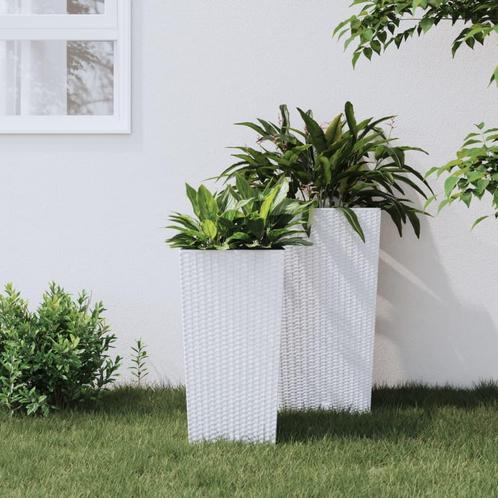 vidaXL Plantenbak met uitneembare bak rattan-look 11/26,5 L, Jardin & Terrasse, Pots de fleurs, Envoi
