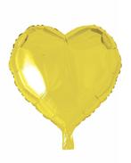 Helium Ballon Hart Geel 46cm leeg, Verzenden, Nieuw