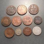 Rusland. Lot of 11 coins, incl. silver, various Kopecks