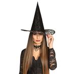 Halloween Heksenhoed Kant Zwart, Hobby en Vrije tijd, Verzenden, Nieuw
