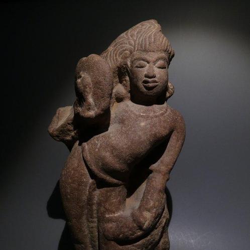 Champa, Vietnam, India Zandsteen Tempelreliëf van een, Verzamelen, Mineralen en Fossielen