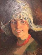 Truus Claes (1890-1954) - Portret van een Zeeuws meisje.