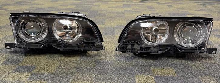 BMW E46 01-03 Angel Eyes koplampen set – Coupé/Cabrio, Auto-onderdelen, Verlichting, Nieuw, BMW, Ophalen of Verzenden