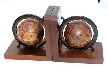 Serre-livres (2) - Bois - globe