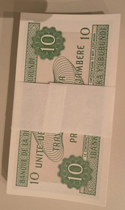 Burundi. - 100 x 10 francs 2007 - Pick 33e (Zonder, Postzegels en Munten, Bankbiljetten | Europa | Niet-Eurobiljetten