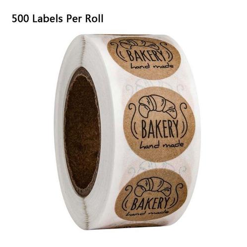 500 Stickers Labels Bakery Handmade Sluitsticker, Huis en Inrichting, Woonaccessoires | Kunstplanten en Kunstbloemen, Nieuw