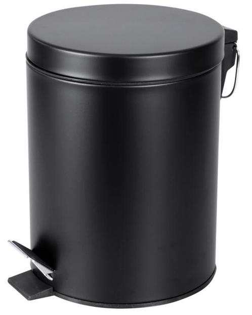 Differnz Pedaalemmer 5 liter mat zwart, Doe-het-zelf en Bouw, Hang- en Sluitwerk, Klink of Kruk, Nieuw, Overige materialen