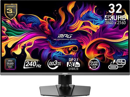 Msi - Ultra HD 4K Gaming monitor - 31.5 inch - Zwart, Computers en Software, Monitoren, Overige typen, In hoogte verstelbaar, Minder dan 1 ms