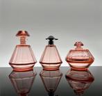 Art Deco Toiletset (3) - Stölzle / Hemanova Hu - Glas -, Antiek en Kunst