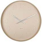 2dekans | Karlsson Wandklok Mr. Brown - Bruin - Ø51cm -, Huis en Inrichting, Ophalen of Verzenden, Nieuw