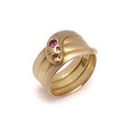 Bague Bague serpent victorienne en or 18 carats avec rubis