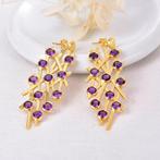 Sans prix de réserve - Boucles doreilles Argent - Amethyst