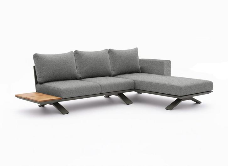Suns Stockholm chaise loungebank matt royal grey met, Tuin en Terras, Tuinsets en Loungesets