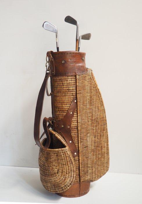 Style colonial britannique vintage en rotin - Sac de golf, Antiek en Kunst, Curiosa en Brocante