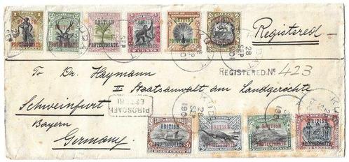 Noord-Borneo 1901 - Reisbrief, van Kudat naar Schweinfurt,, Postzegels en Munten, Postzegels | Europa | UK