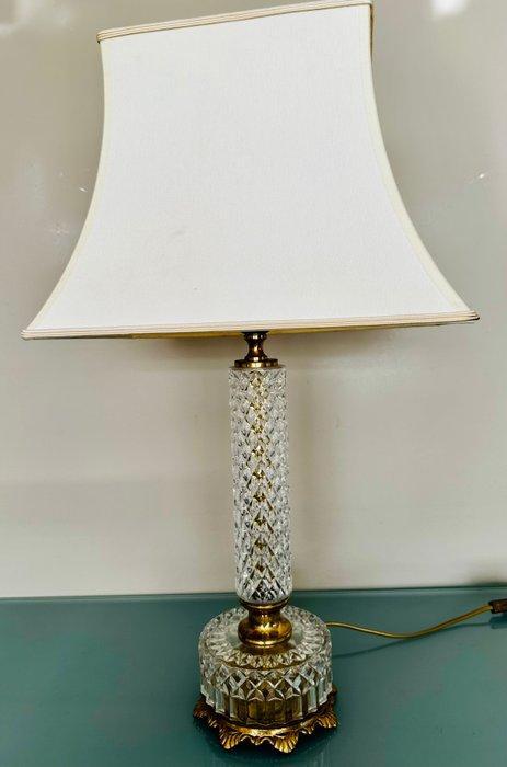 Lamp - Verguld messing - Lamp met kristallen voet, Antiek en Kunst, Curiosa en Brocante