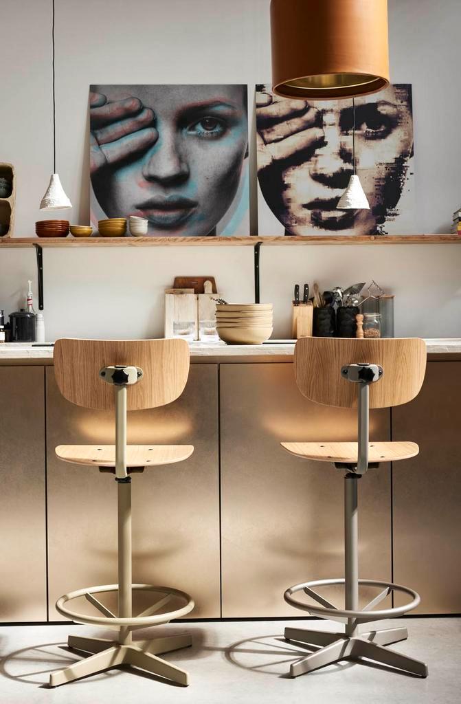 Industriële barkrukken - Diverse kleuren - Jops collectie, Huis en Inrichting, Barkrukken, Nieuw, In hoogte verstelbaar, Met voetsteun