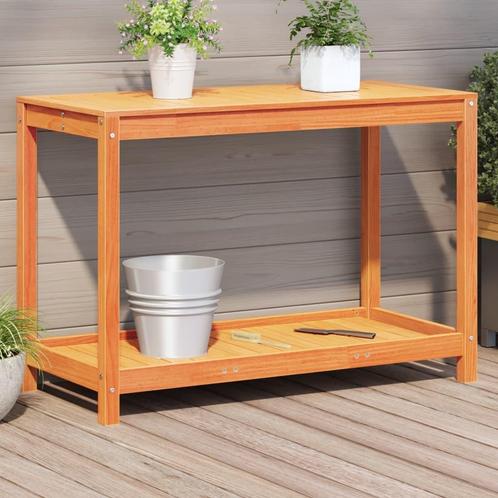 vidaXL Table de rempotage avec étagère cire marron bois, Jardin & Terrasse, Pots de fleurs, Neuf, Envoi
