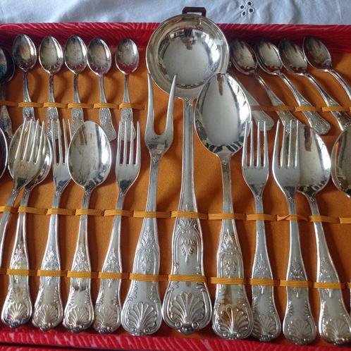 POSALUX ITALY - Ménagère pour 12 personnes (51) - Plaqué(e), Antiek en Kunst, Antiek | Meubels | Tafels