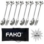 Fako Bijoux® - Gebak Bestek - Dessert Bestek - Blaadjes -, Huis en Inrichting, Verzenden, Nieuw