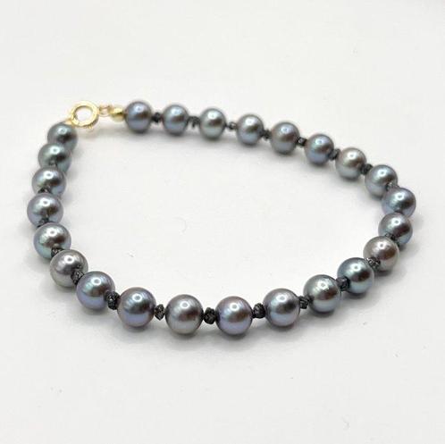 Zonder Minimumprijs - Armband - 18 karaat Geel goud Parel -, Handtassen en Accessoires, Antieke sieraden