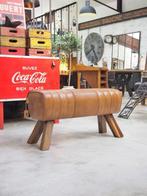 Handcrafted Gym Pommel Horse bench - Cognac Brown - 88 cm